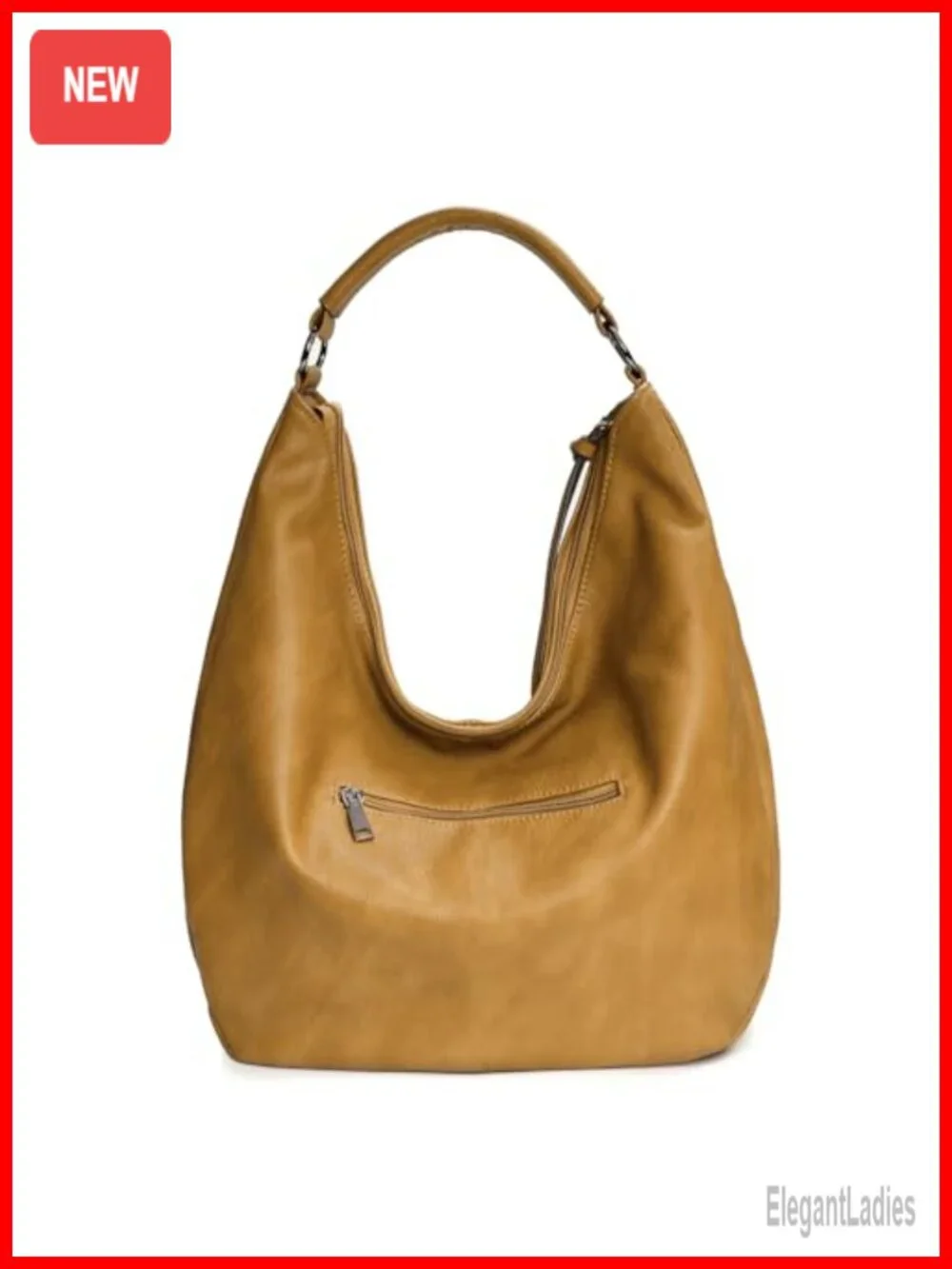 Soft Faux Leather Hobo Shoulder Bag Tote with Adjustable Crossbody Strap for